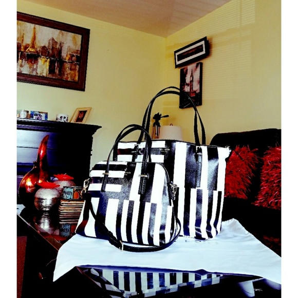 kate spade striped tote - Picture 3 of 8